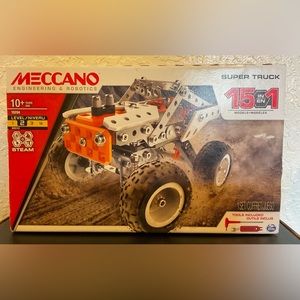 Meccano Super Truck 19204 15 In 1 New In Box Includes Tools STEAM STEM LEVEL 2